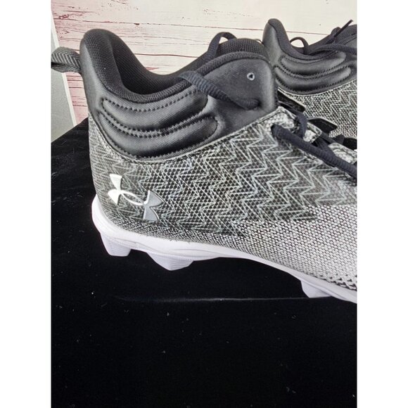 Under Armour Spotlight Cleats Black & White Mens Football Shoes Size 10.5 Synthe main image 10